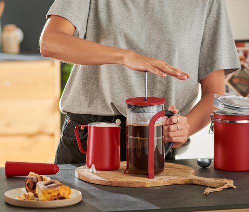 French Press, Kırmızı 800 ml