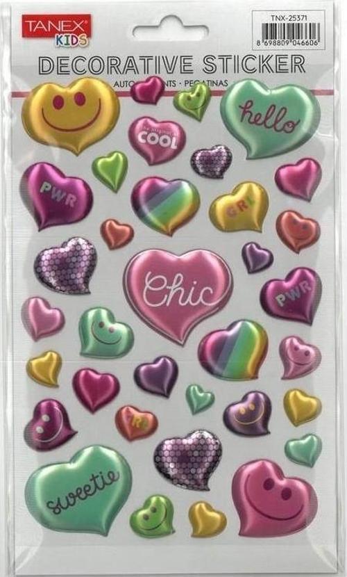 Kalp Balon Serisi Puffy Etiketi Stickers Tnx-25371