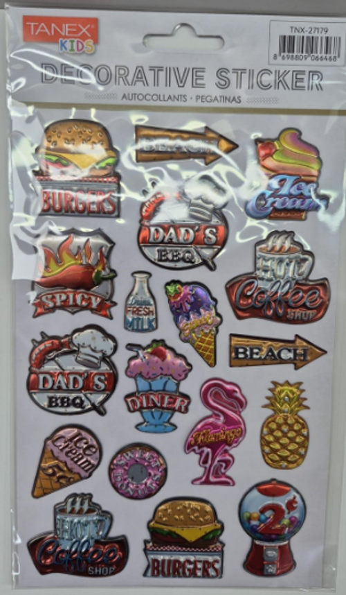Puffy Fast Food Serisi Stickers Tnx-27179