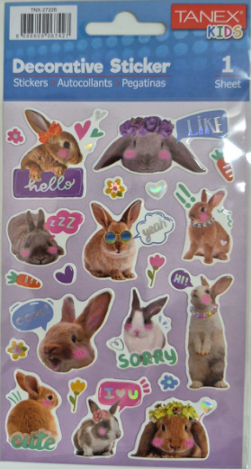 Puffy İnstagram Tavşanları Serisi Stickers Tnx-27226
