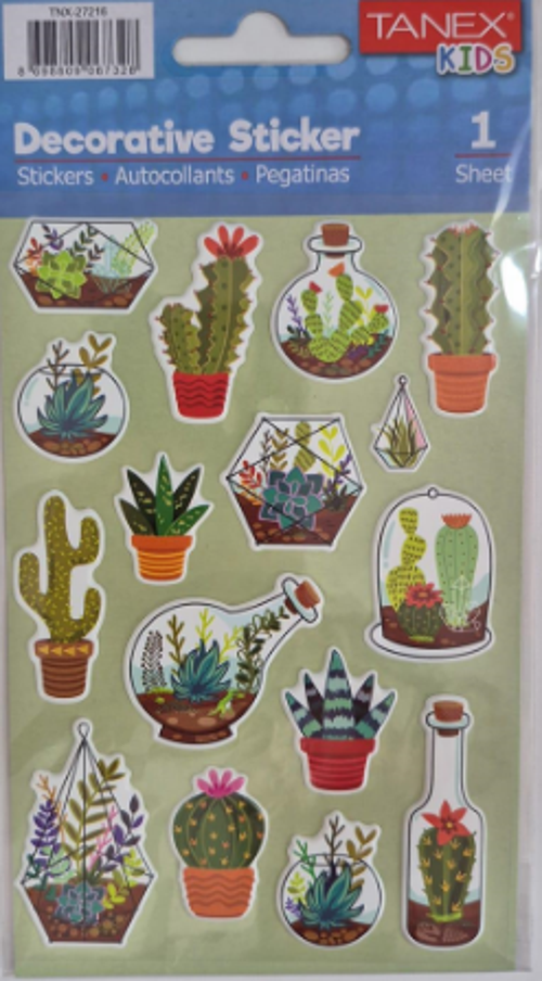 Puffy Kaktüs Serisi Stickers Tnx-27216