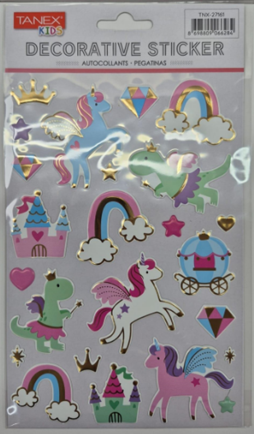 Puffy Unicorn Krallık Serisi Stickers Tnx-27161