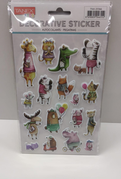 Sevimli Canlılar Serisi Puffy Etiketi Stickers Tnx-25366