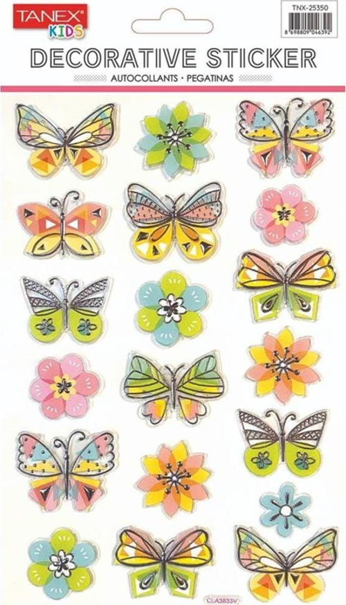 Sevimli Kelebek Serisi Puffy Etiketi Stickers Tnx-25350