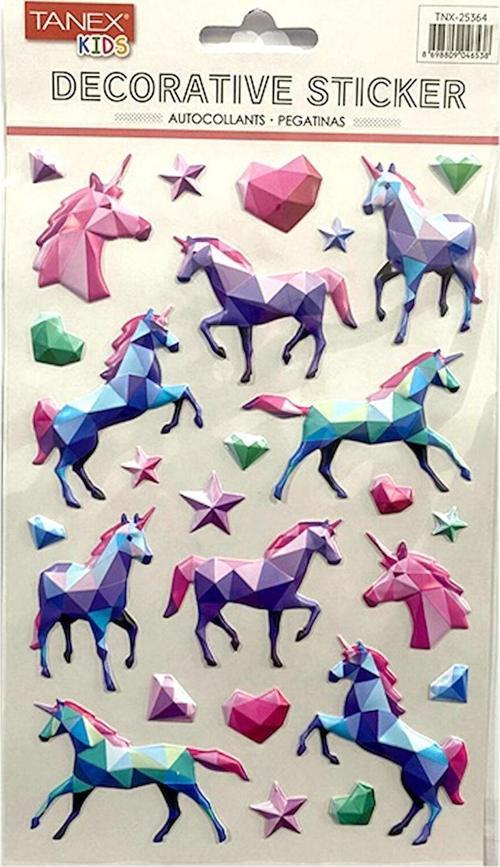 Unicorn 3-D Serisi Puffy Etiketi Stickers Tnx-25364
