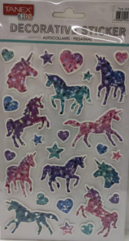 Unicorn Serisi Puffy Etiketi Stickers Tnx-25354