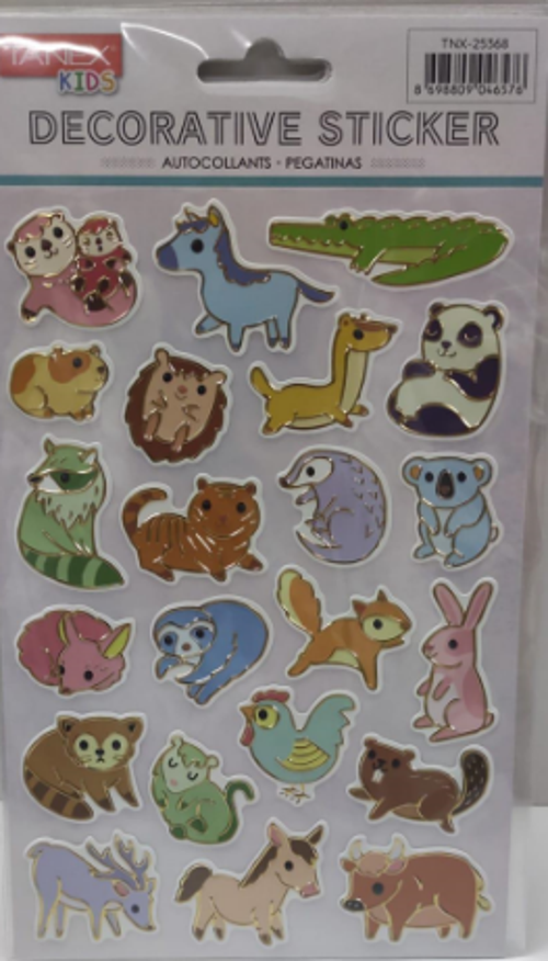 Yaldızlı Canlılar Serisi Puffy Etiketi Stickers Tnx-25368