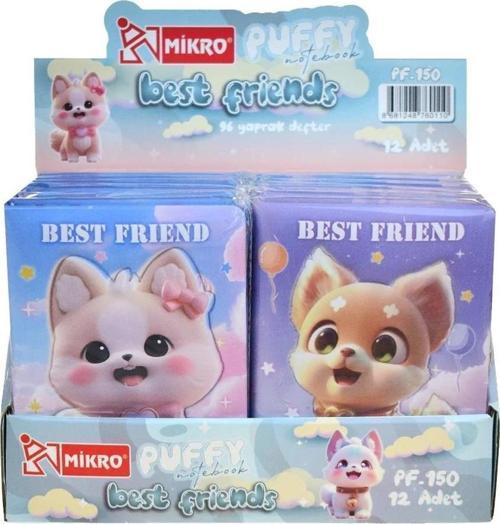 Not Defteri Puffy Best Friends Pf-150 (Karışık Renk 1 Adet)