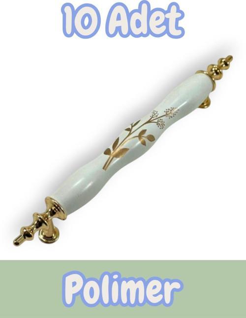 Polimer Zeytindalı Kulp Lüks Modern Mobilya Çekmece Vestiyer Mutfak Dolabı Kulpu 128mm (10 Adet)