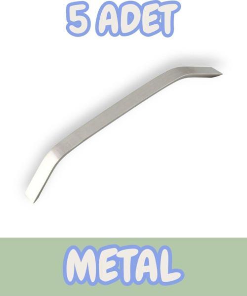Şahin Alüminyum Metal Lüks Modern Mobilya Çekmece Mutfak Dolabı Kulpu İnox (5 Adet)