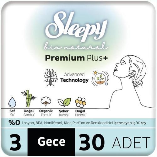 Bio Natural Premium Plus Mega Gece Ped 30 Adet
