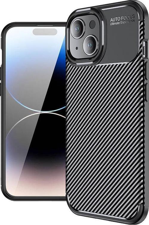iPhone 15 Uyumlu Kamera Korumalı Darbe Önleyici Carbon Brushed Silikon Kılıf