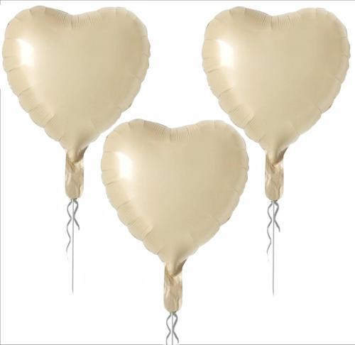 3 ADET KALP FOLYO BALON BEJ 18 INC