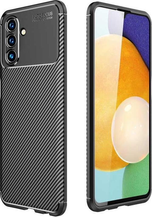 Samsung Galaxy A13 Uyumlu Kamera Korumalı Darbe Önleyici Carbon Brushed Silikon Kılıf