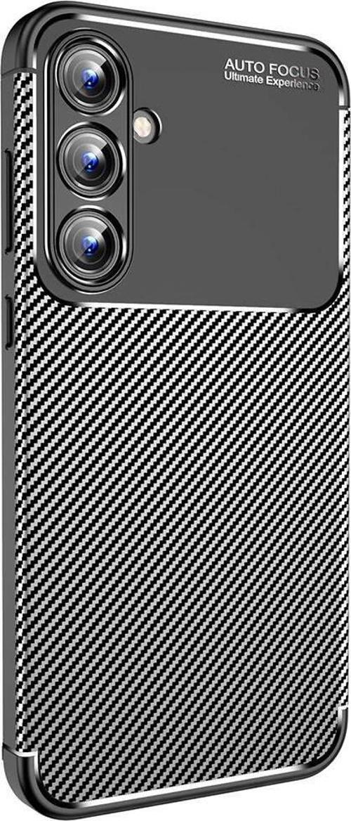 Samsung Galaxy A35 Uyumlu Kamera Korumalı Darbe Önleyici Carbon Brushed Silikon Kılıf