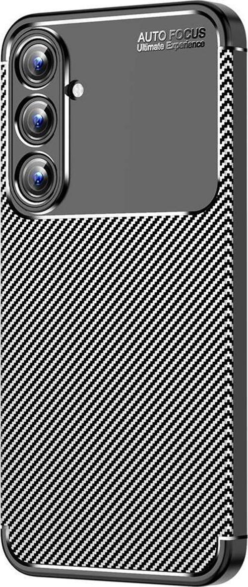 Samsung Galaxy A55 Uyumlu Kamera Korumalı Darbe Önleyici Carbon Brushed Silikon Kılıf