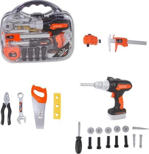Ctoys Oyuncak Çantalı 22 Parça Pilli Vidalama Tamir Ekipmanı  778-11