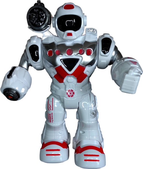 Pilli Işıklı Ok Atan Robot 827-1 KIRMIZI