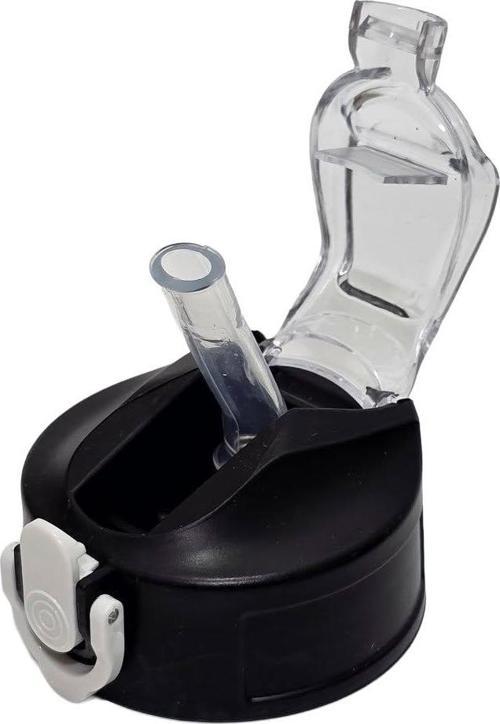 Otomatik Pipetli Su Matarası Yedek Kapağı 57mm Siyah-Beyaz