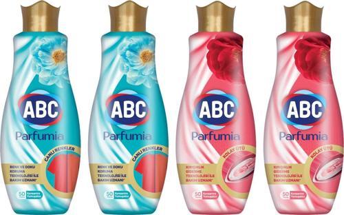 Parfumia Konsantre Yumuşatıcı 1200 Ml Canlı Renkler ve Kolay Ütü 4 lü Karma
