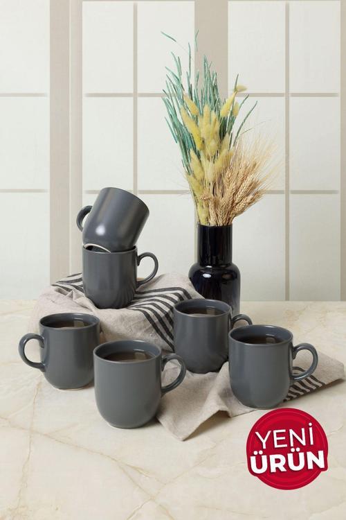 Mat Gri Ekinoks Kupa 10 Cm 6 Adet 959
