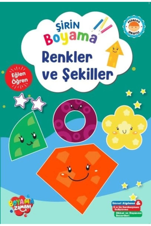 Boyama Zamanı Şirin Boyama - Renkler Ve Şekiller