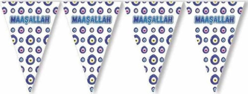 Maaşallah Yazılı Üçgen Flama - Sünnet - Mevlüt