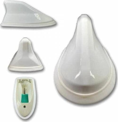 X5 Uyumlu Balık Sırtı Anten Shark Balina Anten Beyaz (Beyaz Silikonlu)