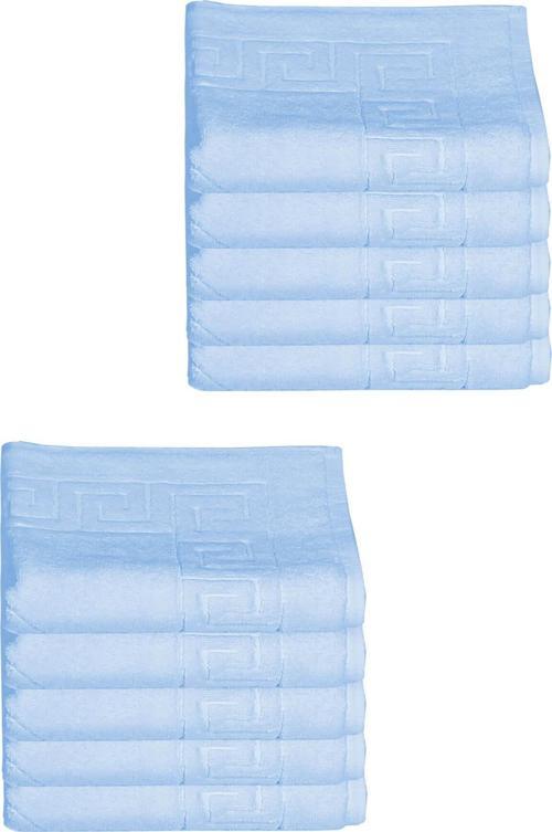 10 lu Otel Ayak Havlusu Bukle Ayak İzli 50x70 Cm Renkli 16/2 Avs 250 Gr