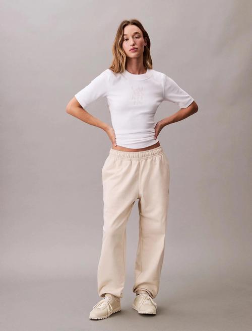 MONOLOGO FRENCH TERRY JOGGER Kadın Beyaz Eşofman Altı LV047B235G-ACG