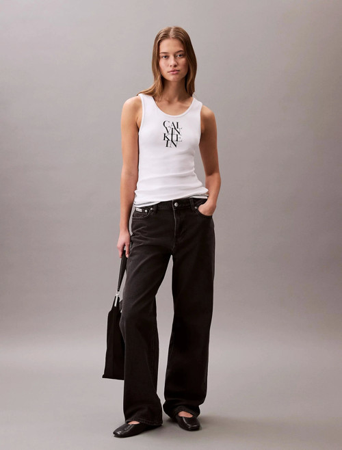SL COTTON RIB SOLID TANK Kadın Beyaz Bluz LV044C219G-YAA