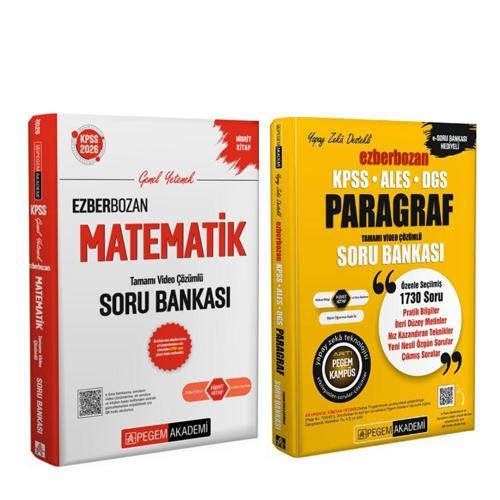Pegem 2026 KPSS Ezberbozan Matematik ve Paragraf Soru Bankası Seti 2 Kitap