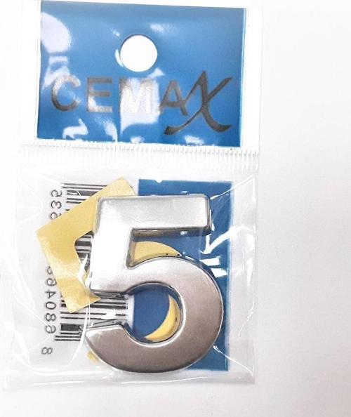 Büro Ev Dekoru için 4CM Krom Kaplı Plastik 5 No Kapı Numarası