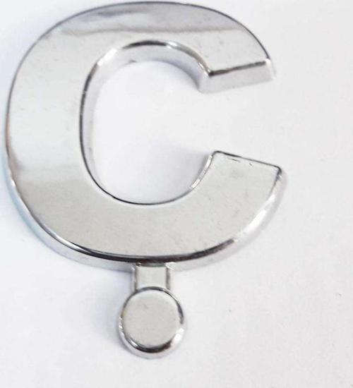 Büro Ev Dekoru için 9CM Yapışkanlı Krom Ç Harfi