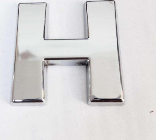 Büro Ev Dekoru için 9CM Yapışkanlı Krom H Harfi