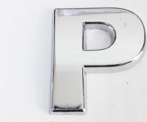 Büro Ev Dekoru için 9CM Yapışkanlı Krom P Harfi