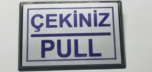 Büro İş Güvenliği için 10x7CM Mini Yapışkanlı Pull Çekiniz Uyarı Tabelası