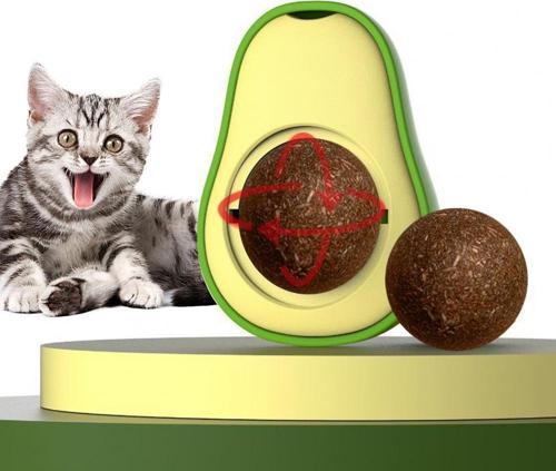 Büro Ev Evcil Hayvanı için Avokado Dönen Doğal Kedi Nanesi Oyun Topu