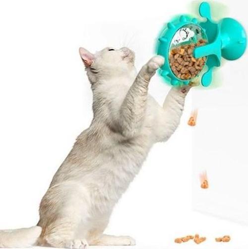 Büro Ev Evcil Hayvanı için Vantuz Zilli Mama Kaplı Kedi Oyuncağı