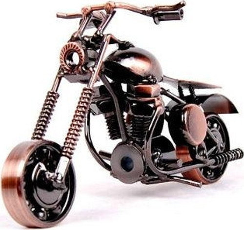 Büro Ev Hediyesi için Bakır Renk Metal Motosiklet