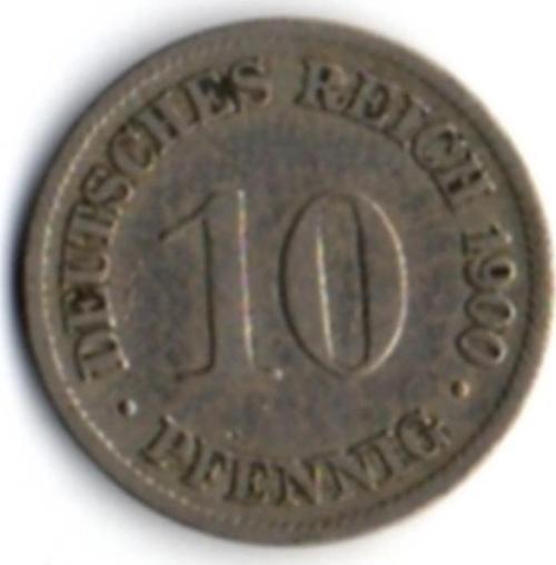 Alman İmparatorluğu 10 Pfennig 1900 (mp1680)