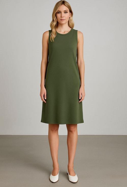 Modal Kumaş Rahat Kalıp Basic Günlük Elbise