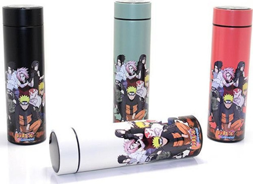 1 Adet Anime Baskılı Dijital Göstergeli Termos 500 ml