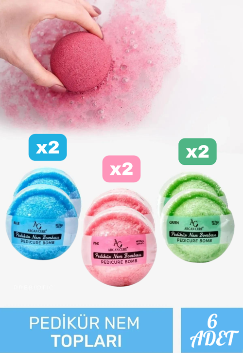 6 Adet 37g Köpüren Banyo Küvet Bombası / Nem Bombası / Manikür Pedikür Bombası