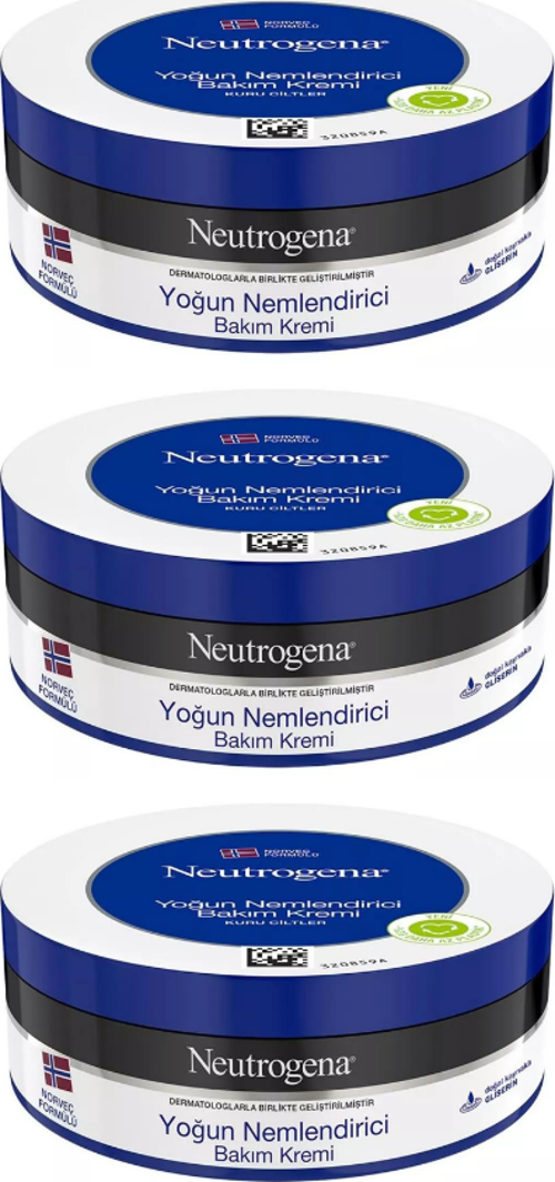 Norveç Formülü Yoğun Nemlendirici Bakım Kremi 200 ml 3 Adet
