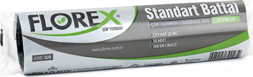 Standart Battal Boy Çöp Torbası 72x95 Cm 10'lu Rulo Siyah