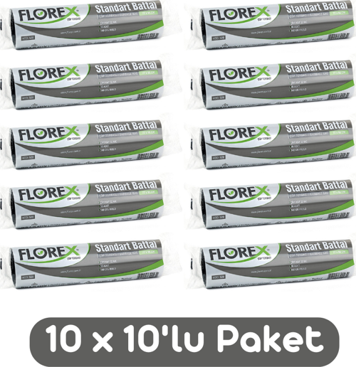 Standart Battal Boy Çöp Torbası 72x95 Cm 10'lu Rulo Siyah 10 Rulo (100 Adet)