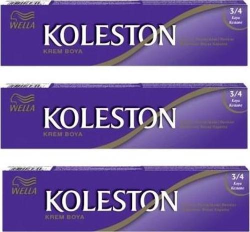 Koleston Tüp Boya 50 ml - 3.4 Koyu Kestane 3 Adet
