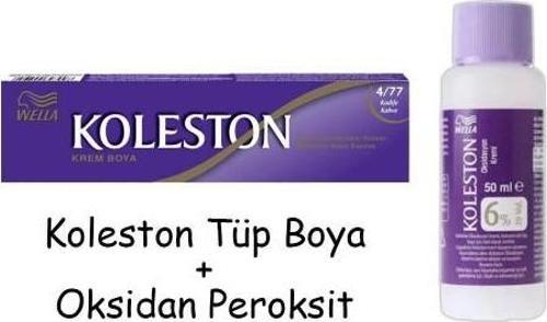 Koleston Tüp Boya 50 ml - 4.77 Kadife Kahve + 20 Vol Oksidan Peroksit
