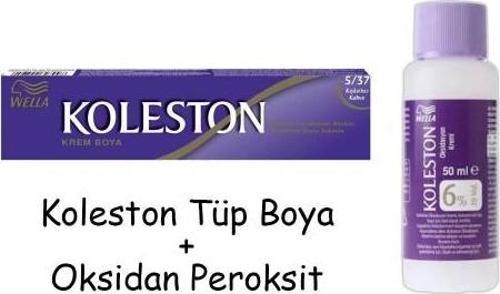 Koleston Tüp Boya 50 ml - 5.37 Kışkırtıcı Kahve + 20 Vol Oksidan Peroksit
